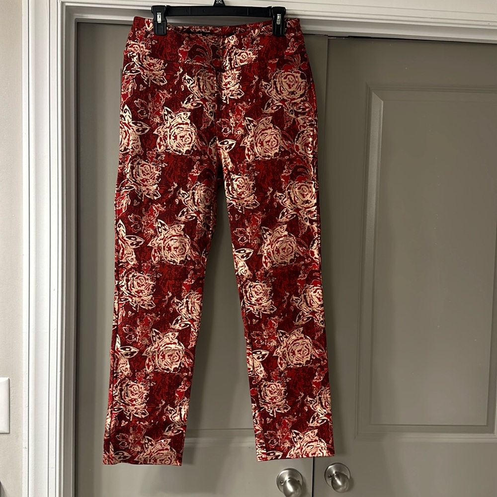 Gently worn Gold & red soft surroundings pants